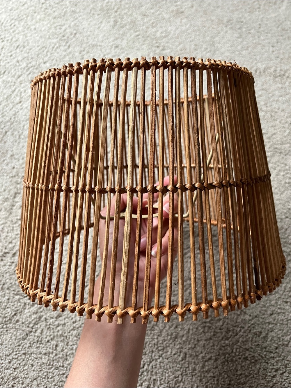 Earthy basket lampshade
